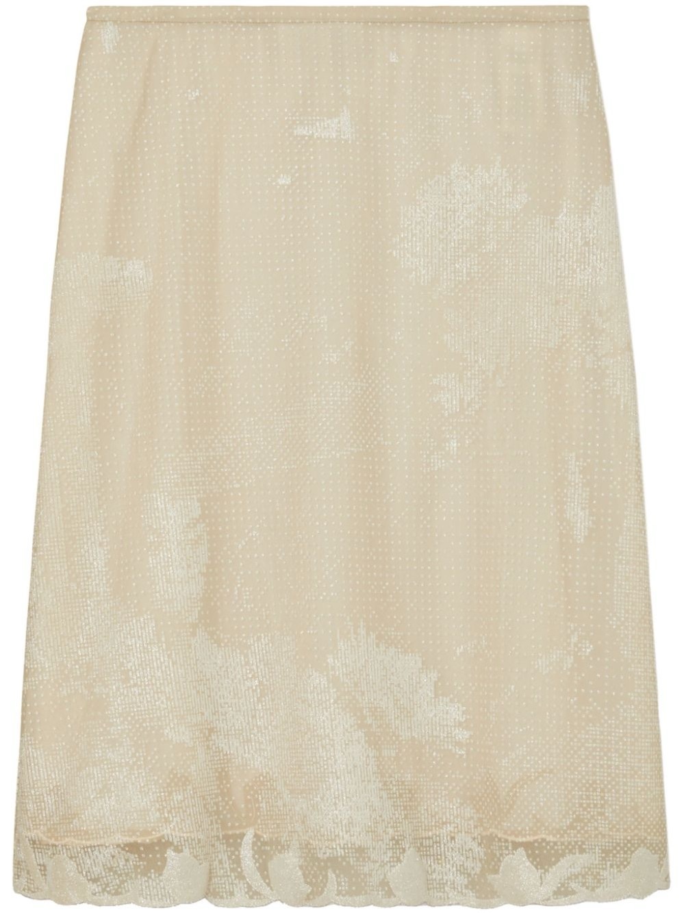 NWT Tory Burch TORY BURCH Glitter-Detail Mesh Skirt $798 S RUNWAY
